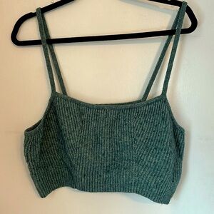 Knit Green crop top shirt